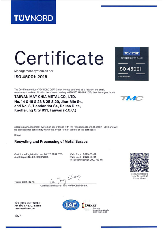 ISO 45001:2018(TUV NORD)